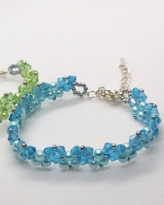 Aquamarine Starlace Crystal Bracelet